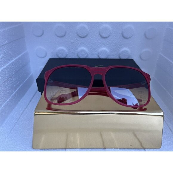 Vintage Frame Company The Creatchman by Corey Shapiro Red Flat Top Sunglasses